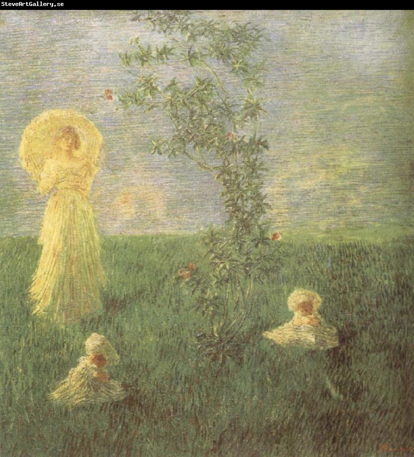 Gaetano previati In the Meadow